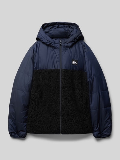 Quiksilver Gewatteerd jack met labelpatch, model 'SCALY’ Marineblauw - 1