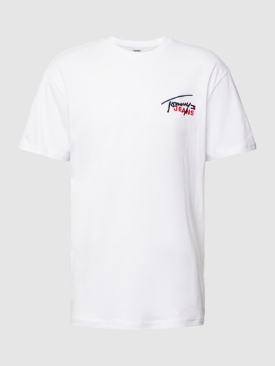 Tommy Jeans T-Shirt mit Label-Stitching Weiss 2