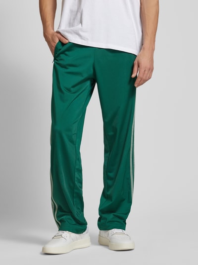 adidas Originals Regular fit sweatpants met labelstitching, model 'FIREBIRD' Donkergroen - 4