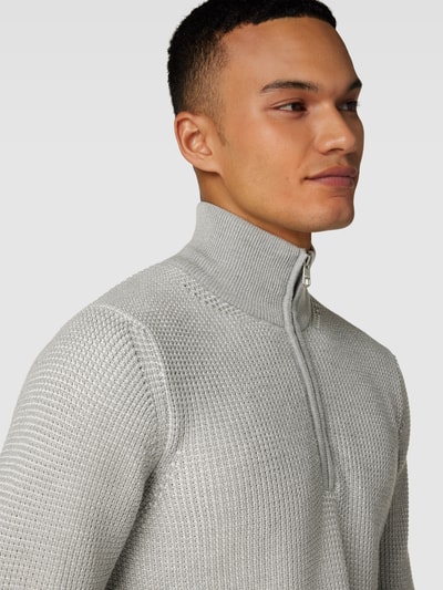 Cinque Gebreide pullover met opstaande kraag, model 'Falco' Zilver - 3