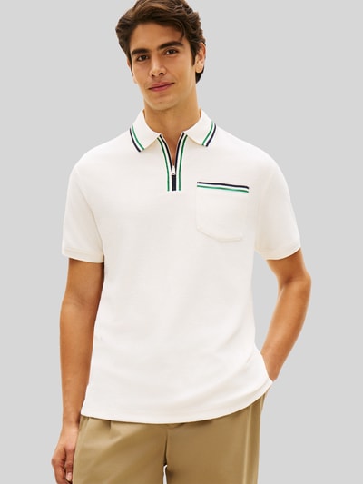 Tommy Hilfiger Regular Fit Poloshirt aus Frottee Offwhite 4