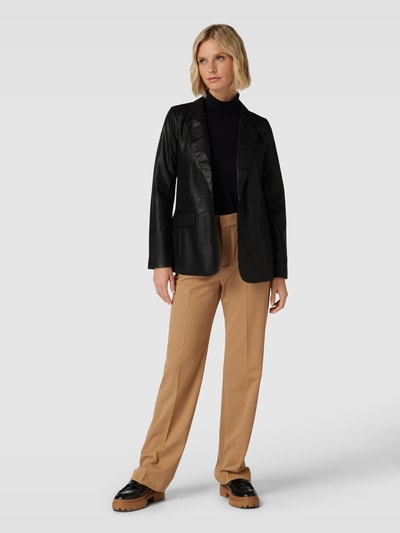 Vero Moda Blazer in leerlook, model 'OLYMPIA' Zwart - 1