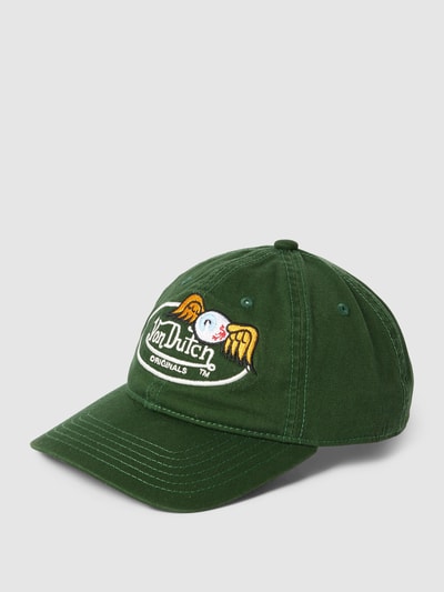 Von Dutch Baseballpet met labelpatch, model 'HOUSTON' Donkergroen - 1