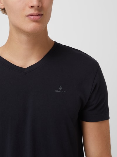 Gant T-Shirt aus Baumwolle im 2er-Pack Schwarz 3