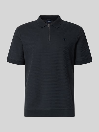 JOOP! COLLECTION Regular Fit Poloshirt mit Strukturmuster Modell 'Tibaris' Marine 1