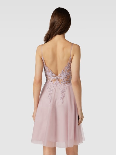 Luxuar Cocktailkleid mit Herz-Ausschnitt Mauve 5