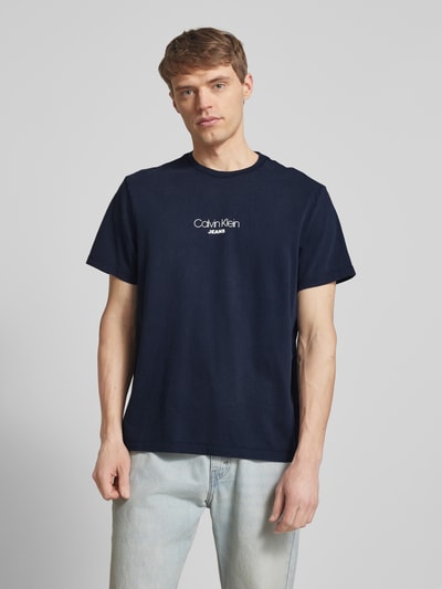 Calvin Klein Jeans T-Shirt mit Label-Print Anthrazit 4