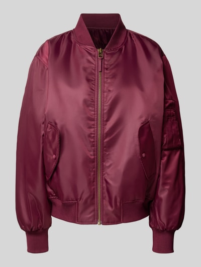 Anine Bing Bomberjack met metallic accenten model 'LEON' Donkerrood - 1