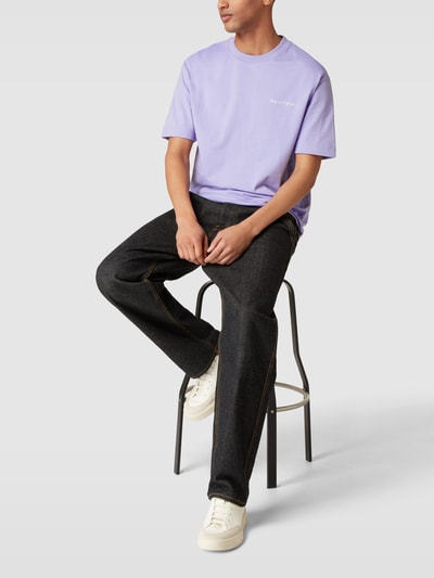 Marc O'Polo T-Shirt mit Label-Stitching Modell 'short sleeve' Flieder 1