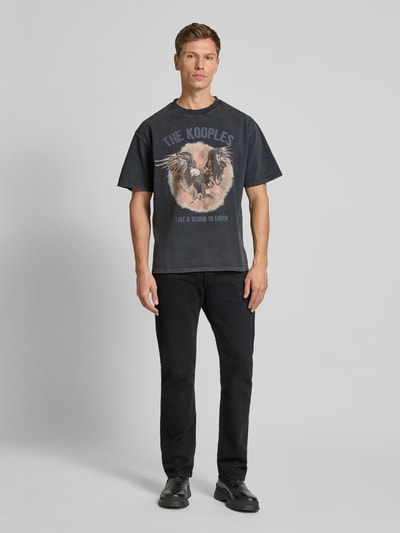 THE KOOPLES T-Shirt mit Label-Print Black 1