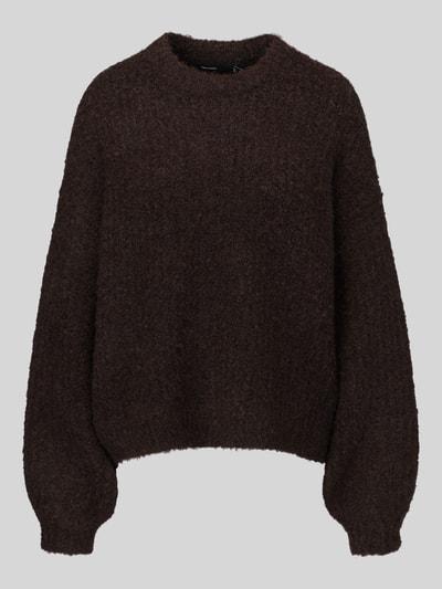 VERO MODA Pullover mit strukturierter Oberfläche Modell 'CARMEN' Schoko 2