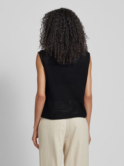 Someday Gebreide pullover met ajourpatroon, model 'Klarita' Zwart - 5