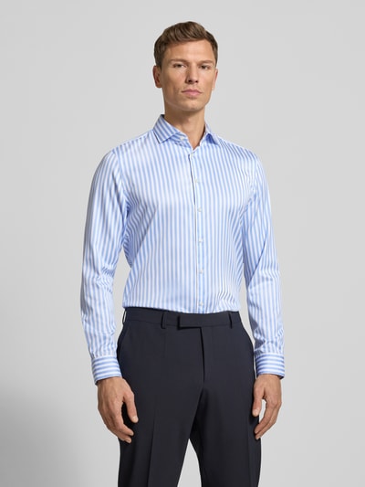 Jake*s Slim Fit Business Hemd aus Baumwolle mit Haifischkragen Bleu 4