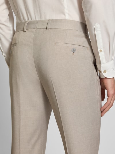 HECHTER PARIS Regular Fit Anzughose mit Paspeltaschen Modell 'X-Tension' Taupe 3