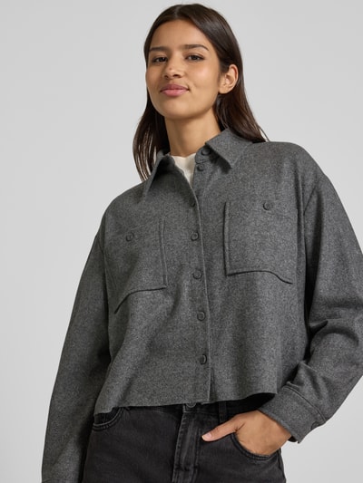 Luisa Cerano Blazer mit Knopfleiste Mittelgrau Melange 3