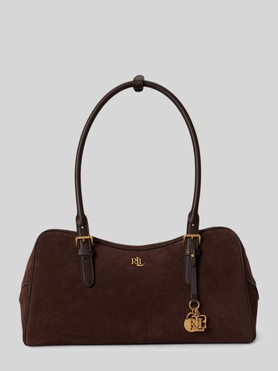 Lauren Ralph Lauren Henkeltasche aus echtem Veloursleder Dunkelbraun 2