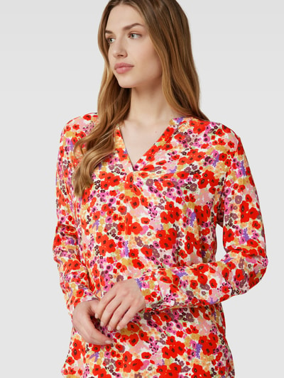 Esprit Blouse van viscose met bloemenmotief Offwhite - 3