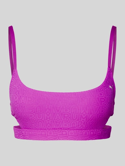 Puma Bikini-Oberteil mit Strukturmuster Pink 1