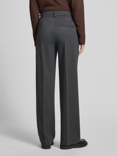 Brax Straight fit bandplooibroek van viscosemix, model 'STYLE.MAINE' Donkergrijs - 5