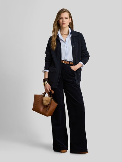 Lauren Ralph Lauren Loose Fit Strickjacke aus Woll-Mix Marine 1