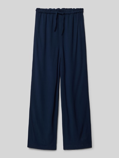 s.Oliver RED LABEL Wide Leg Hose aus reiner Viskose Marine 1