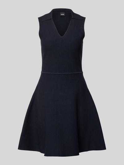 BOSS Figurbetontes Freizeitkleid aus Viskose-Mix Modell 'FAYALAN' Marine 2