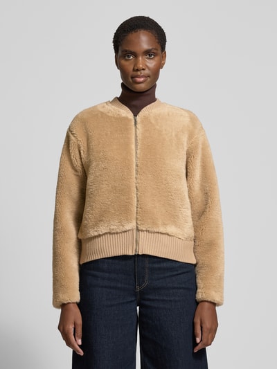 Someday Kurtka ze sztucznego futra Beżowy melanż 4