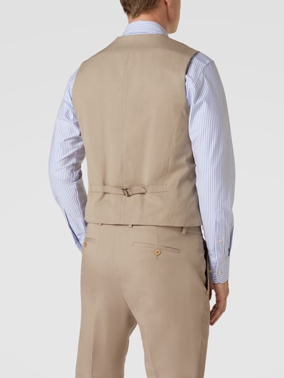 MCNEAL Slim fit gilet met paspelzakken, model 'Emil' Beige - 5