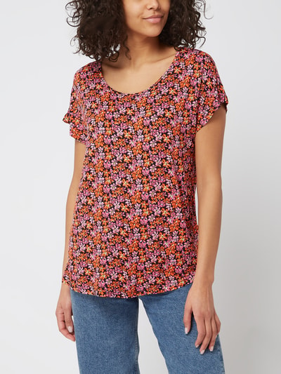 Fransa Blouseshirt met bloemenmotief, model 'Fedot' Koraal - 4