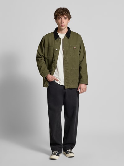 Dickies Jack met platte kraag en borstzakken Olijfgroen - 1