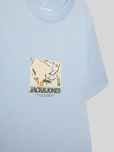 Jack & Jones T-Shirt mit Label-Print Modell 'TAVIRA' Hellblau 2