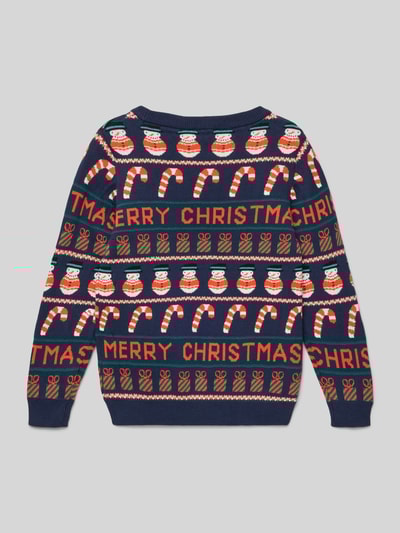 Blue Seven Gebreide pullover met ribboorden Marineblauw - 3