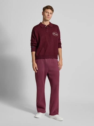 ANOTHER COTTON LAB Strickpullover mit Label-Details Bordeaux 1