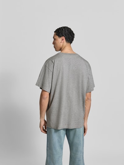 MM6 Maison Margiela Oversized T-Shirt mit Logo-Detail Mittelgrau Melange 5