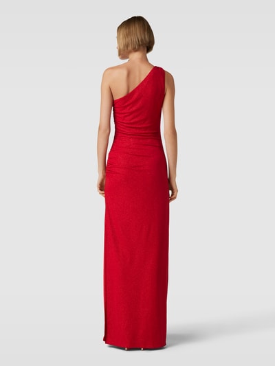 Jake*s Cocktail Abendkleid mit seitlicher Raffung Rot Melange 5