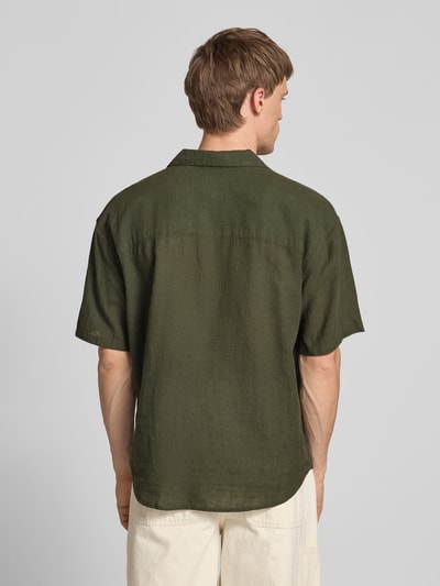 Only & Sons Koszula casualowa o kroju relaxed fit z rękawem o dł. 1/2 model ‘CAIDEN’ Ciemnozielony 5