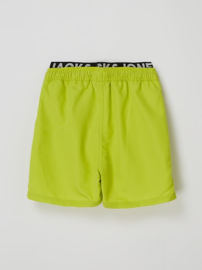 Jack & Jones Zwembroek met steekzakken, model 'Crete' Neon groen - 3