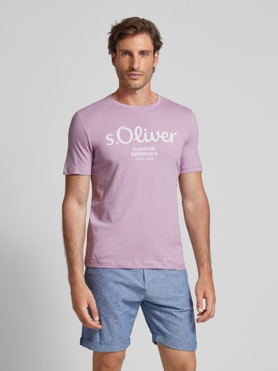 s.Oliver RED LABEL T-Shirt mit Rundhalsausschnitt Flieder 4