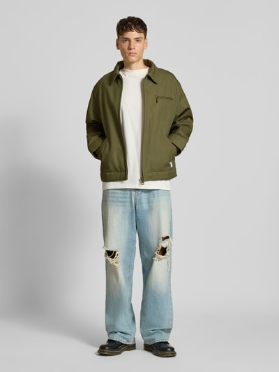Hugo Blue Regular Fit Jacke aus Baumwoll-Canvas Modell 'BLAKE2531' Oliv 1