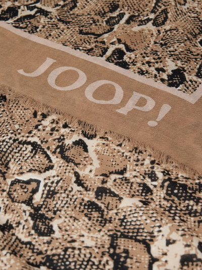 JOOP! Schal mit Label-Detail Modell 'Alma' Mud 2