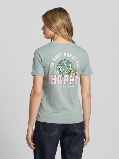 Only T-shirt o kroju regular fit z czystej bawełny model ‘KITA’ Trzcinowy 5