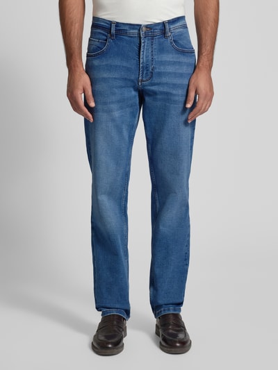 Christian Berg Men Regular Fit Jeans mit Eingrifftaschen Hellblau 4