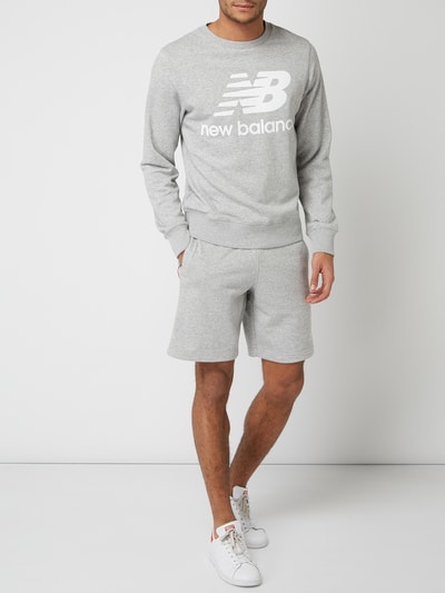 New Balance Athletic Fit Sweatshirt mit Logo-Print Mittelgrau 1