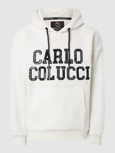 CARLO COLUCCI Hoodie aus Teddyfell Offwhite 2