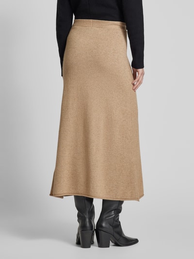 Oui Gebreide rok met elastische band Beige gemêleerd - 5