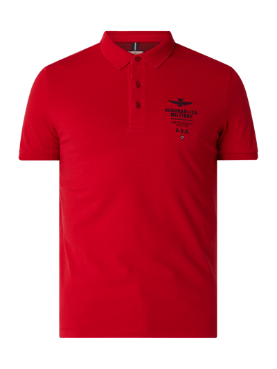 Aeronautica Militare Koszulka polo z bawełny Czerwony 2