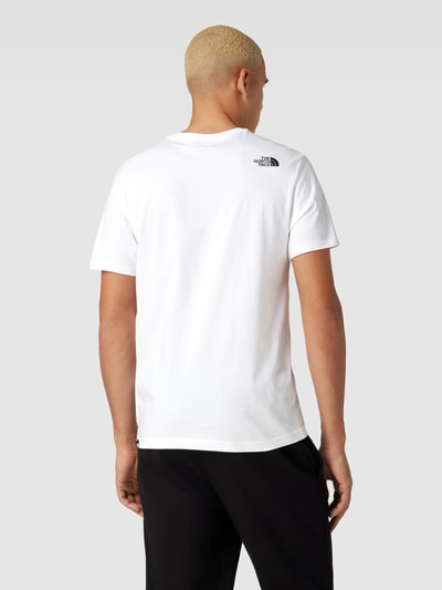 The North Face T-shirt met labelprint, model 'FINE' Wit - 5