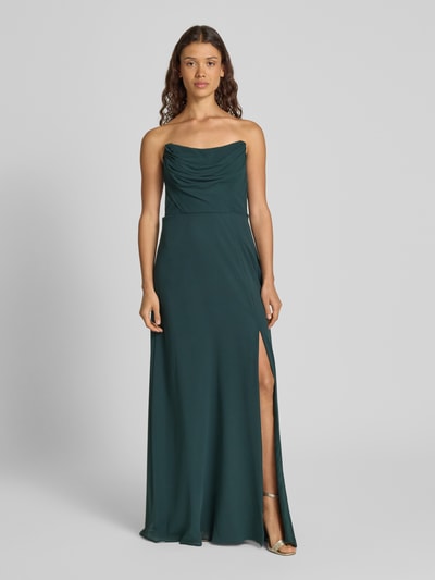 V.M. Abendkleid mit Wasserfall-Ausschnitt Dunkelgruen 4