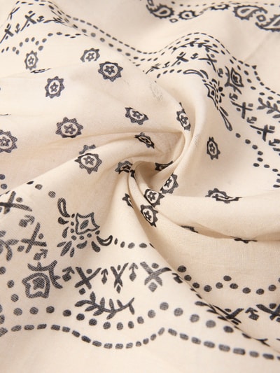 Produktfoto, Tuch mit Allover Paisley-Print von Fraas aus Reine Baumwolle, semitransparent mit Logo-Detail, cremefarben, florale Linienmuster