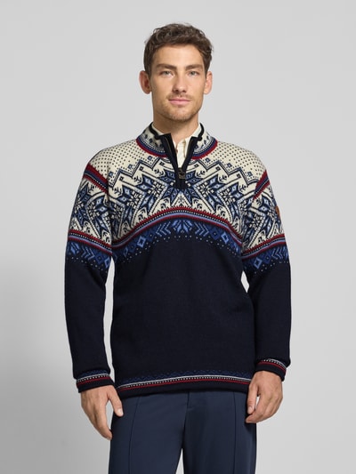 Dale of Norway Wollen pullover met schipperskraag Marineblauw - 4